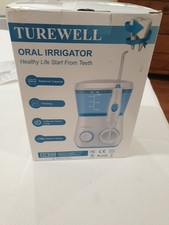 TUREWELL Water Flossing Oral Irrigator 600ML Dental Cleaner 10 Adjustable White