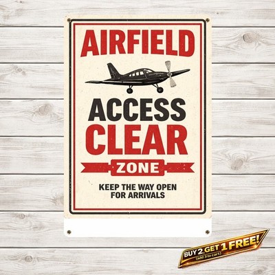Helicopter Pilot Parking Metal Sign Aviation Hangar Retro Wall Decor 8x12