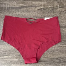 Victoria  s Secret Large Dark Red No-Show Cheeky Panties