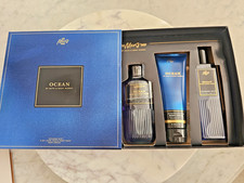 Bath & Body Works OCEAN CAJA DE REGALO Set 3 piezas Crema de Lavado Niebla Tamaño Completo (NUEVO en Caja)