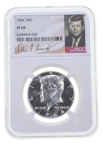 PF69 1964 Proof Kennedy Half Dollar NGC Graded - White Coin Spot Free PR *1748