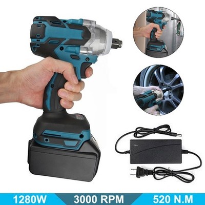 1/2'' High Power Driver Cordless Electric Impact Wrench Gun with Li-ion Battery