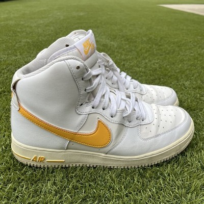 Nike Air Force 1 AF1 '07 High White University Gold AT4141 101 Men's Size 11