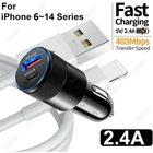 QC PD 38W Fast Car Charger Adapter USB Cable For iPhone 14 13 12 11 Pro XS XR X
