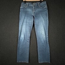 Lauren Jeans Co Ralph Lauren Women's Size 12 Straight Leg Blue Denim Jeans