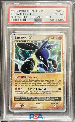Lucario LV.X graded PSA 8 for sale on eBay
