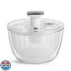 JARELLI Glass Salad Spinner 6.3QT with Storage Lid | One Handed Press Lettuce