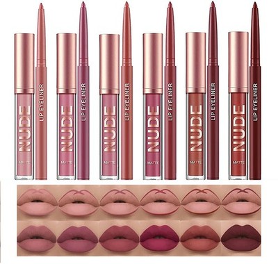 Skynest Liquid Lipstick, Lip Liner,Waterproof and Transfer Proof Multicolor 