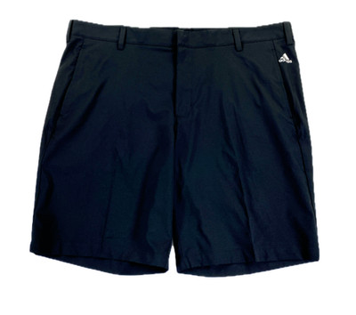 Adidas Tri-Stripe Men's Climalite Flat Front Gripper Waist Black Golf Shorts 40