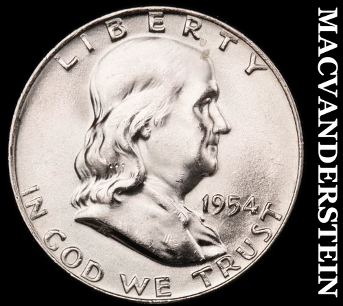 1954-D Franklin Half Dollar - FBL - Choice Gem Brilliant Unc++++  #G6353