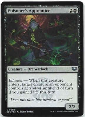 Poisoner's Apprentice 92 Secrets of Strixhaven Magic: The Gathering Foil NM