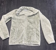 Girls Columbia Fire Side Sherpa Full Zip Jacket Youth L 14-16 Light Sage Green