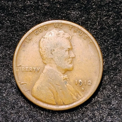 1912 S ~ LINCOLN WHEAT CENT ~ CH VG