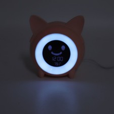 *Cartoon Cat Mini Alarm Clock Innovative Snooze Function Fun Expressions Kids Al