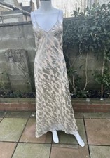 ZARA METALLIC SLIP DRESS SILVER V-NECK STRAPS NEW SS23 SIZES M REF.3595/354