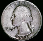 1936-S Washington Quarter - 90% Silver - Free Shipping!