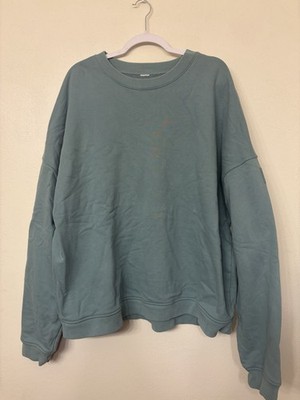 Alo Yoga Women s Muted Teal Renown Crewneck Sweatshirt 30  PTP Good For a 2XL