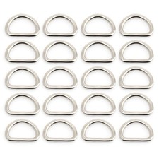 Tiny D Ring Findings 1/2 Inch Metal Welded Silver Zipper Puller Purse 50 Pack