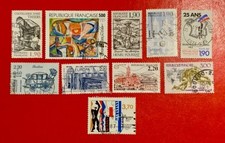 Timbres France oblitérés de 1987 lot a/7/2.1
