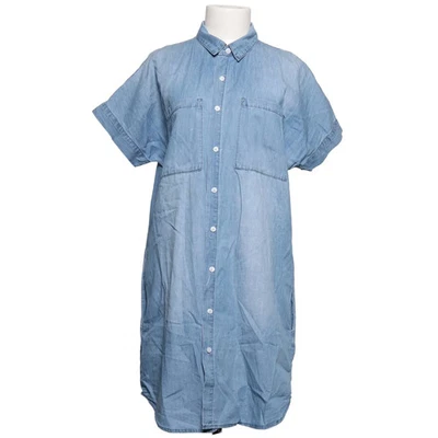Sheilay, robe chemisier, taille : XL, bleu, unicolore, denim, femme #aSR - Photo 1/4