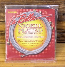 La Bella SN45B Nickel Plated Rounds 5-String Bass Strings, 45-128