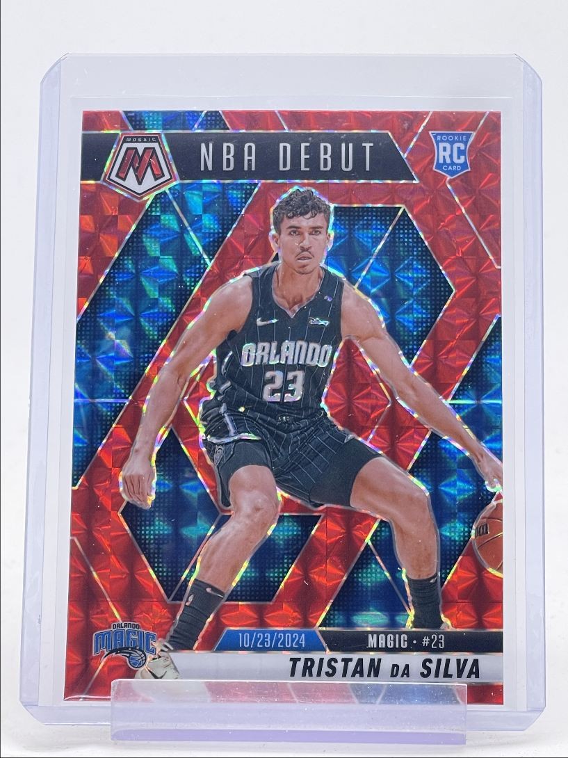 TRISTAN DA SILVA 2024-25 MOSAIC NBA DEBUT ROOKIE RED MOSAIC PRIZM RC Q0190