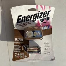 Energizer Headlamp Hybrid Power Rechargeable Waterproof 575 Lumens 7 Modes NEW
