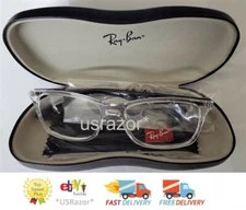 Ray-Ban Eyeglasses Frame Transparent Grey 56 RX7047 RB7047 3416 Brazil Case
