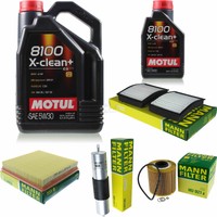 MANN-FILTER Inspektionspaket 6L Motul 5W-30 8100 X-Clean+ FüR Bmw 3Er Compact