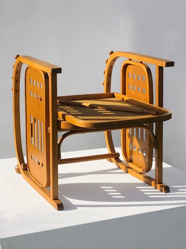 1910 JOSEF HOFFMANN FAUTEUIL "SITZMACHINE" WIENER WERSTATTE MODERNISTE - Imagen 14 de 16