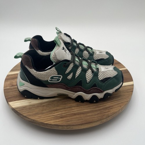 Skechers Women's D' Lites One Piece Collaboration Sneakers White Green Size 7 US