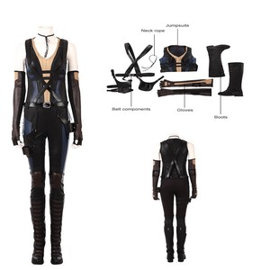 Hot Showing Deadpool 2 Domino Cosplay Costume Full Suit