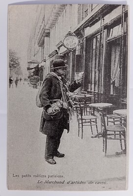 Old postcard LE MERCHANT D'ARTICLES DE CELLARS