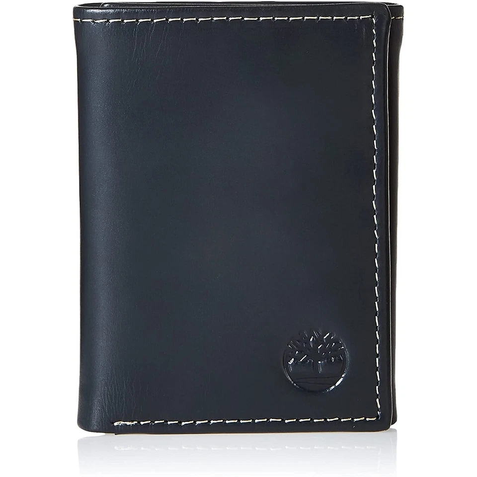 Timberland Hombre Cartera Cuero Triple Adjunto Abatible Bolsillo ID Ventana