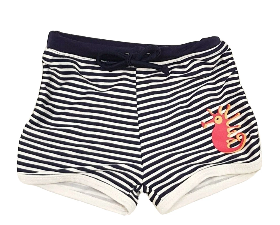Frendz Baby Mädchen Badehose Gr. 80 Badeshorts Streifen Seepferdchen süß
