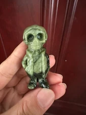 1pc Natural ophiolite Quartz Carved skull Crystal Reiki decor gift