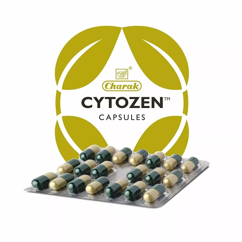 Charak Pharma Cytozen Capsule for Liver health and detox 20 Capsules (Pack of 2)