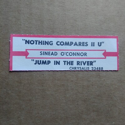 SINEAD O'CONNOR Nothing Compares 2 U JUKEBOX STRIP Record 45 rpm 7''