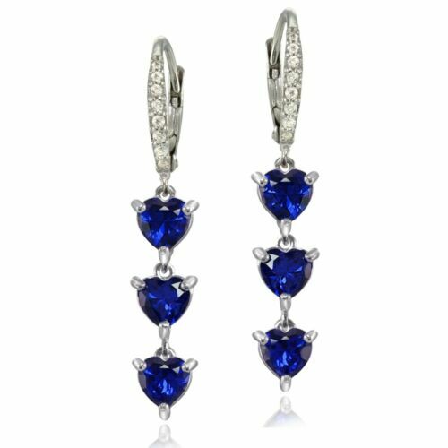 Pendentif Boucles D'oreilles Femme - Argent Massif 925 - Larme Topaze Cz 7mm