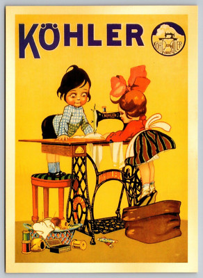 Postcard New Retro Style Advertising Kohler Sewing Machines A46