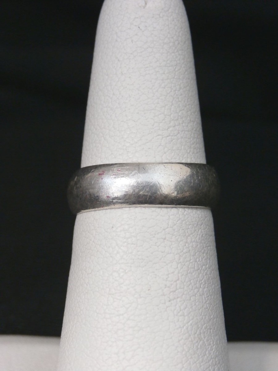 Unique Vintage Sterling Silver Simple Band Ring. Make Offer! #2383