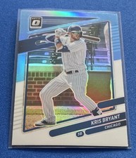 2021 Donruss Optic Carolina Blue & White #166 Kris Bryant Chicago Cubs