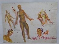 G. BORGIANNI  1980   STUDI  CORPO UMANO  SU CARTA  CM 32X24