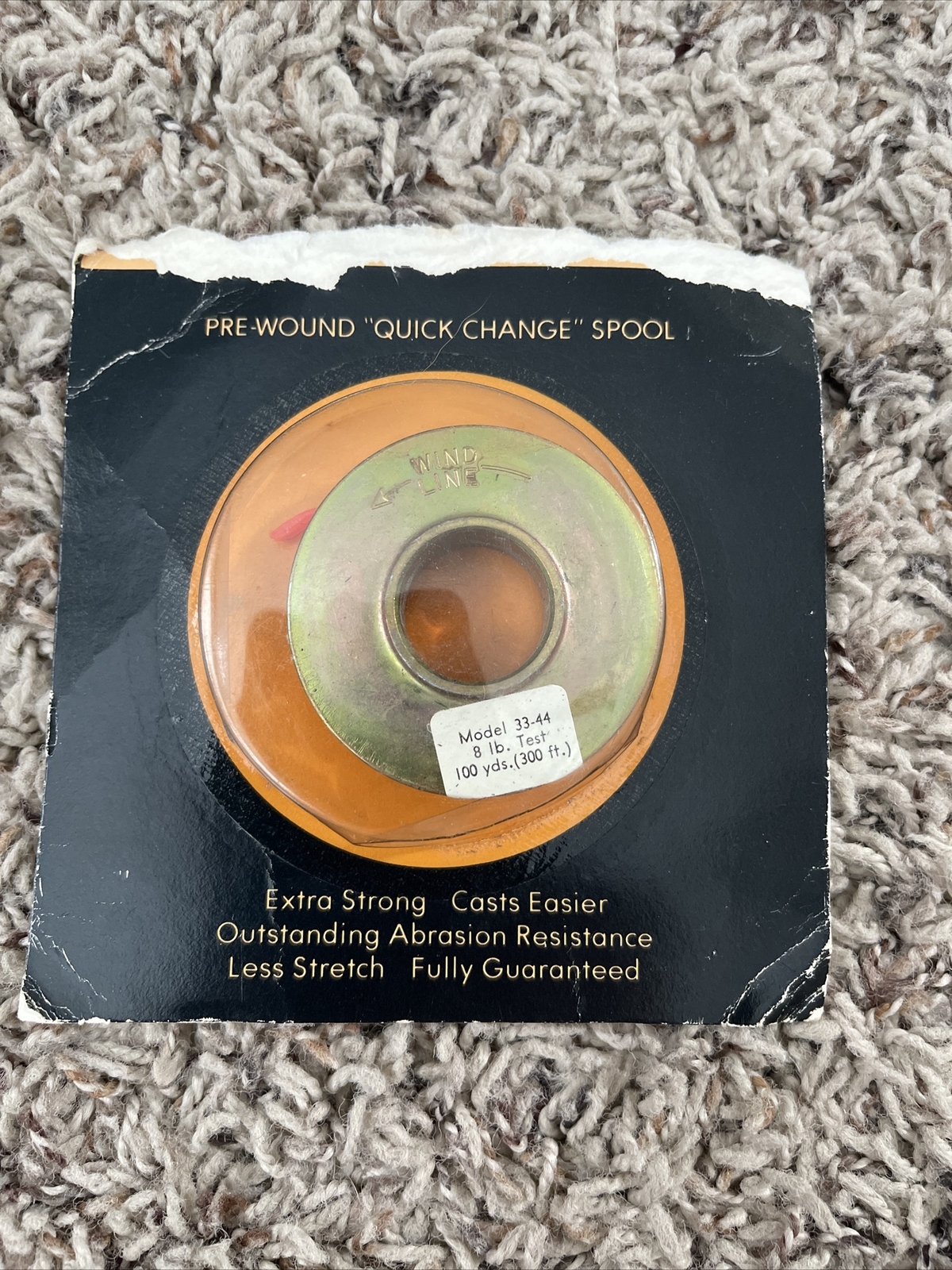 Vintage Zebco Spool Model 33-44 Fishing Reel Pre-wound Quick