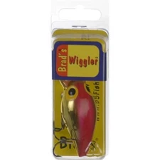 B.S. Fish Tales Wiggler Back Fishing Lure, Metallic Gold/Fluorescent Red