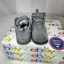 Nike Air Jordan True Flight BT Baby Shoes Leather Grey Sneaker 7C 343797-027