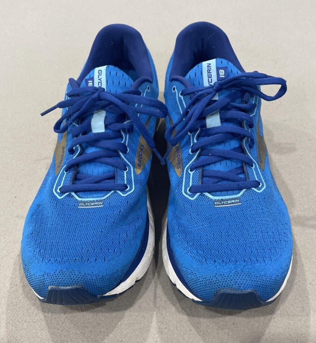 SAOLA Scarpe da corsa BROOKS uomo taglia 12 5 D sneakers glicerina 18 blu