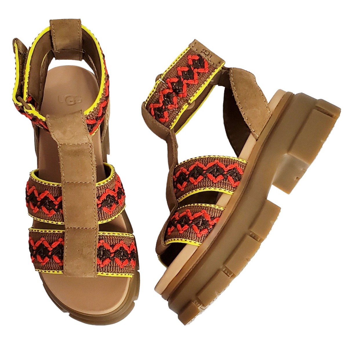 Ugg Ashton heritage braid platform sandals chestnut
