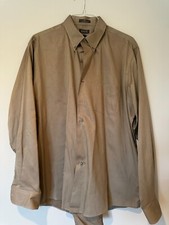 Arrow Men's Brown Pique Button Down Long Sleeve Shirt Size XLarge 17 1/2 36/37