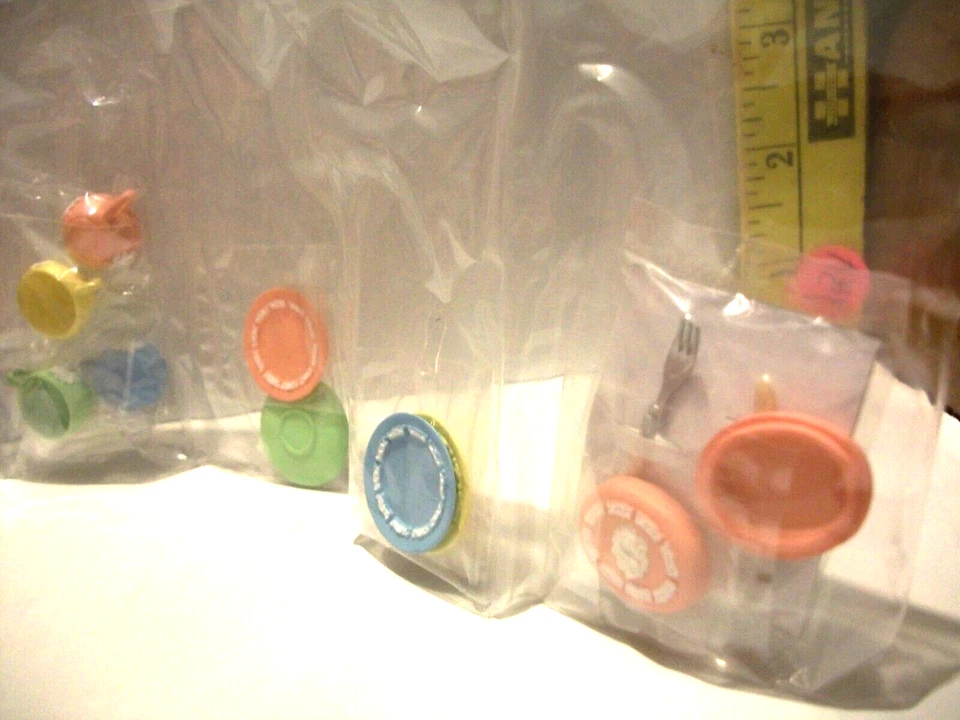 Juego de platos de lujo raros re-ment 2005 miniatura para muñecas tamaño 1/6 retiradas A24 Foto 4 de 4